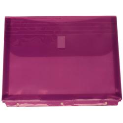 Lilac Velcro Closure Plastic Binder Envelopes (Pack of 12)