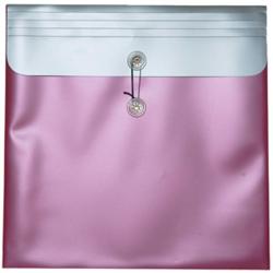 Metallic Pink 13 in. x 13 in. Plastic Envelopes (Pack of 12)