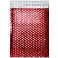Red Metallic Open End Bubble Mailers (Pack of 12)