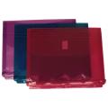 Assorted Colors Velcro Closure Plastic Binder Envelopes (Pack of 12)