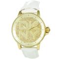 DKNY Women's White Leather Strap Dress Watch
