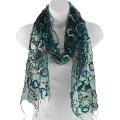 Hand-spun Clouds Blue Silk Scarf (India)