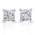 14k White Gold 1 1/2ct TDW Clarity-Enhanced Certified Diamond Earrings (G-H,SI1-SI2)