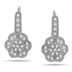 14k White Gold 1/3ct TDW Diamond Flower Earrings (G-H, SI1-SI2)