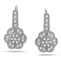 14k White Gold 1/3ct TDW Diamond Flower Earrings (G-H, SI1-SI2)