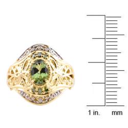 Michael Valitutti 14k Gold Tashmarine and 1/6ct TDW Diamond Ring (I-J, I1-I2)