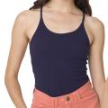 American Apparel Women's Navy Baby Rib Cotton Cross-back Tank