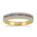 10k Gold 2/5ct TDW Champagne and White Diamond Ring (I-J, I1-I2)