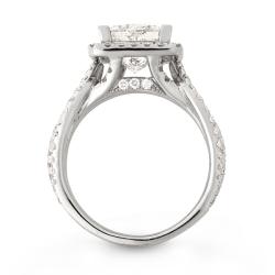 14k White Gold 4 2/5ct TDW Princess-cut Diamond Engagement Ring (H-I, I1)