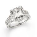 14k White Gold 3 1/4ct TDW Princess-cut Diamond Engagement Ring (F-G, I1)