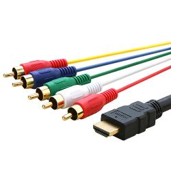 5-foot HDMI to 5 RCA Cable