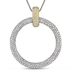 18k Two-tone Gold 4 1/5ct TDW Diamond Necklace (G-H, SI1-SI2)