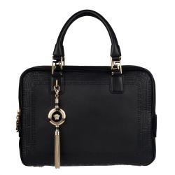 Versace Black Leather Satchel