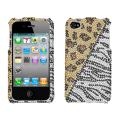 Premium iPhone 4/ 4S Leopard Zebra Rhinestone Case