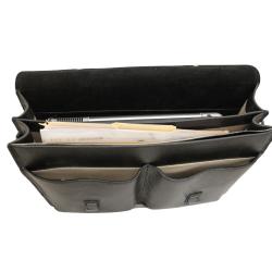 Kenneth Cole New York 'Port It Out' Black Leather Flap-over Briefcase