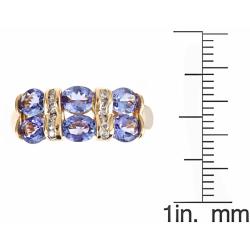 Dyach 14k Yellow Gold Tanzanite and 1/10ct TDW Diamond Ring (G-H, I1-I2)