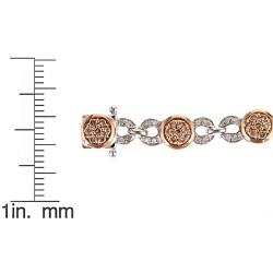 Dyach 14k Two-tone Gold Brown and White Diamond Bracelet