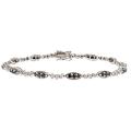 14k White Gold 1 3/5ct TDW Black and White Diamond Bracelet (G-H, I1-I2)