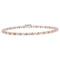 14k Two-tone Gold 2ct TDW Brown and White Diamond Bracelet (G-H, I1-I2)