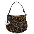 Fendi Jaguar Print Mini Canvas Hobo Bag