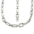 Two-tone Stainless Steel Elonglated Oval Link Jewelry Set