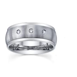 Cobalt 1/10ct TDW Diamond Men's Wedding Band