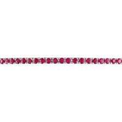 14k White Gold Pink Sapphire Bangle Bracelet