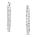 14k White Gold 2 2/5ct TDW Diamond Hoop Earrings (G-H, SI1-SI2)
