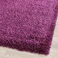 Hand-woven Cozy Solid Purple Shag Rug (3' x 5')