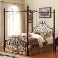 Madera Deco Eastern King-size Canopy Metal Bed