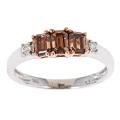 14k Two-Tone Gold 1 1/10ct TDW Brown and White Diamond Ring (G-H, I1-I2)