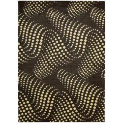 Parallels Black/ Ivory Runner Rug (2'3 x 8')