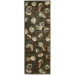 Parallels Multi/ Brown Runner Rug (2' x 5'9)