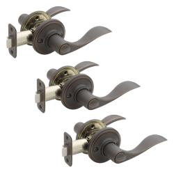 Waverlie Lever Right-Hand Privacy Door Handles (Set of 3)
