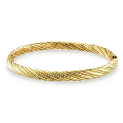 14k Yellow Gold Twisted Bangle Bracelet