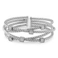 14k White Gold 1/3ct TDW Diamond Bangle Bracelet (G-H, SI1)