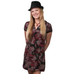 Women's Black Cotton Felt Fedora (China)