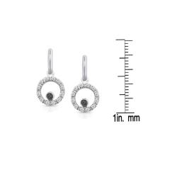 14k White Gold 1/3ct TDW Black and White Diamond Earrings (I-J, I1-I2)