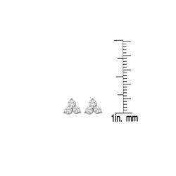 14k Gold 1/2ct TDW Diamond Three-Stone Earrings (I-J, I1-I2)