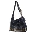 WE-GO by Mania Soft Leather Studded Bucket Bag