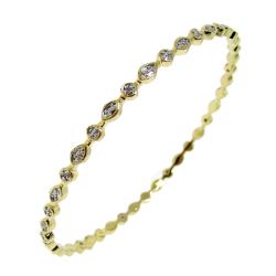 Twotone Diamond Bangle