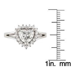 14k White Gold 1 1/4 TDW Heart Cut Diamond Engagement Ring (H SI1)