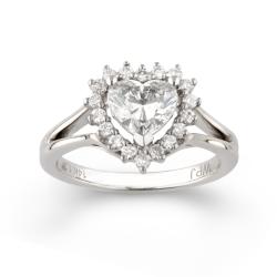 14k White Gold 1 1/4 TDW Heart Cut Diamond Engagement Ring (H SI1)