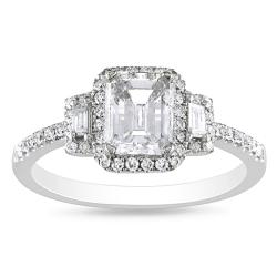 18k White Gold 1 1/3ct TDW Diamond Engagement Ring (D-E, SI1)