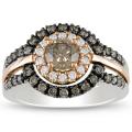 14k Pink and White Gold 1ct TDW Brown Diamond Ring (H-I, I1-I2)