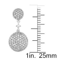 14k White Gold 1ct TDW White Diamond Dangle Earrings (G-H, SI)