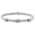 14k White Gold 1/3ct TDW White Diamond Flexible Bangle Bracelet (G-H, SI1-SI2)