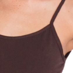 American Apparel Women's Brown Sheer Spaghetti Tank Top