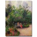 Camille Pissarro 'Gardern at the Hermitage Pontoise 1877' Canvas Art