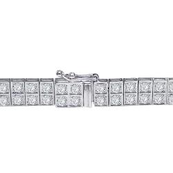 14k White Gold 4ct TDW Diamond Tennis Bracelet (I-J, I1-I2)
